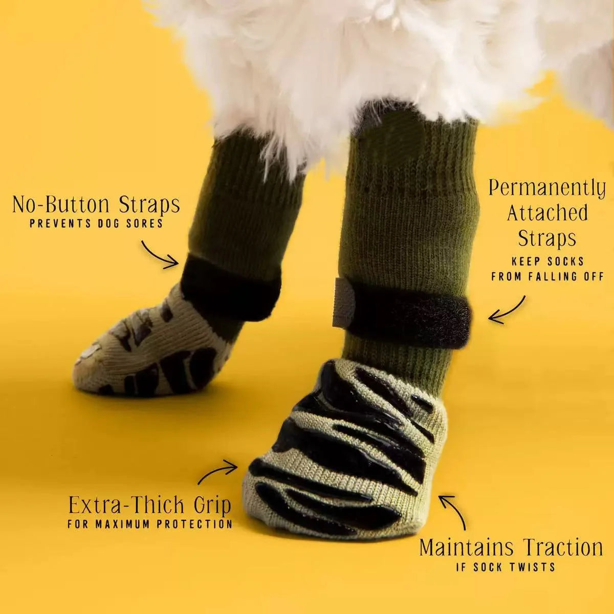 Senior Paw Hero™ Ultra-Grip Anti-Slip Socks for Senior Dogs