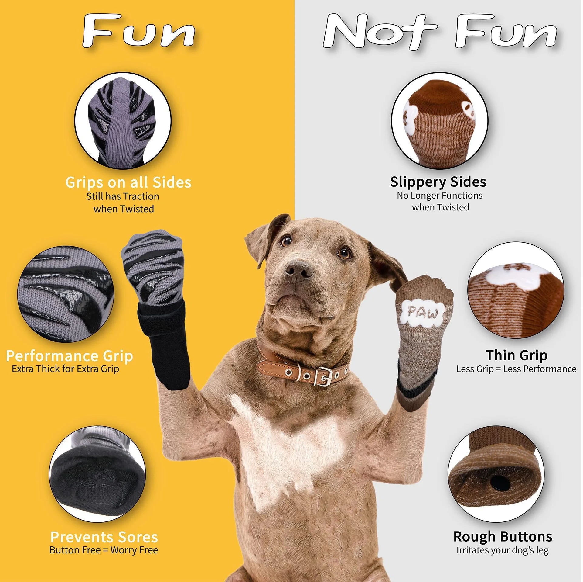 Senior Paw Hero™ Ultra-Grip Anti-Slip Socks for Senior Dogs